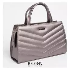 Сумка женская, отдел на молнии, наружный карман, длинный ремень, цвет фиолетовый/серебро