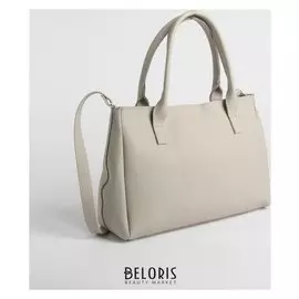 Сумка женская, отдел на молнии, наружный карман, цвет бежевый