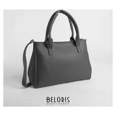 Сумка женская, отдел на молнии, наружный карман, цвет серый