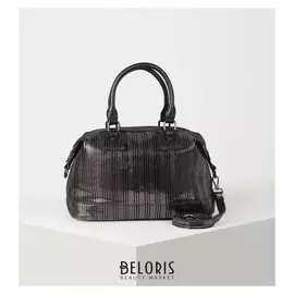 Сумка женская, отдел на молнии, наружный карман, регулируемый ремень, цвет чёрный