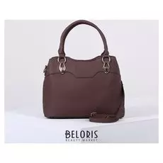 Сумка женская, отдел на молнии, наружный карман, длинный ремень, цвет коричневый