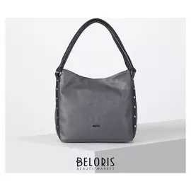 Сумка женская, отдел на молнии, наружный карман, цвет серый