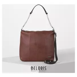 Сумка женская, отдел на молнии, наружный карман, цвет коричневый