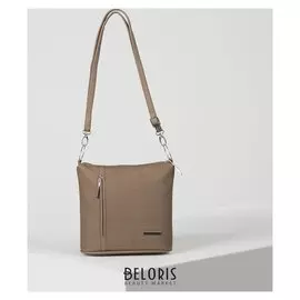 Сумка женская, отдел на молнии, наружный карман, цвет коричневый