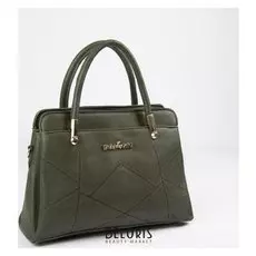 Сумка женская, отдел на молнии, наружный карман, длинный ремень, цвет зелёный