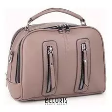 Сумка женская, отдел на молнии, наружный карман, длинный ремень, цвет бежевый