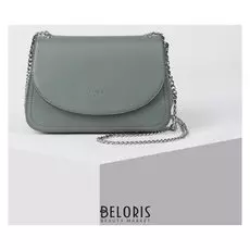 Сумка женская, отдел на молнии, наружный карман, длинная цепь, цвет мятный