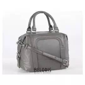 Сумка женская, отдел на молнии, наружный карман, цвет серый