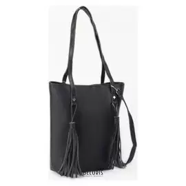 Сумка женская, отдел на молнии, наружный карман, цвет чёрный