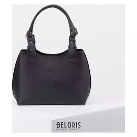 Сумка женская, отдел на молнии, наружный карман, цвет чёрный