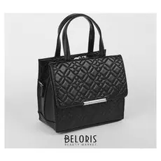 Сумка женская, отдел на молнии, наружный карман, цвет чёрный