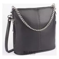 Сумка женская, отдел на молнии, наружный карман, длинный ремень, цвет чёрный