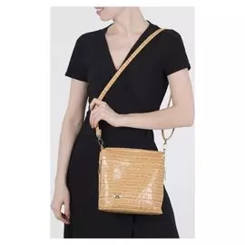 Сумка женская, отдел на молнии, наружный карман, цвет бежевый