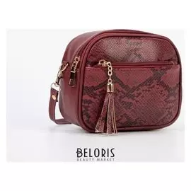 Сумка женская, отдел на молнии, наружный карман, цвет бордовый