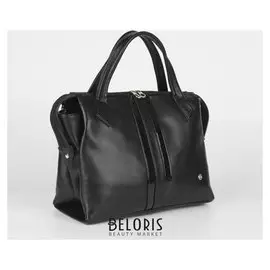 Сумка женская, отдел на молнии, наружный карман, цвет чёрный