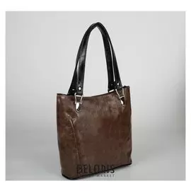 Сумка женская, отдел на молнии, наружный карман, цвет коричневый