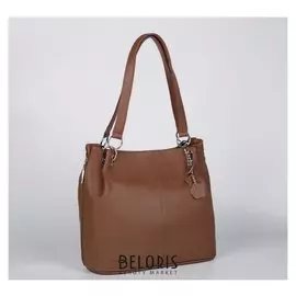 Сумка женская, отдел на молнии, наружный карман, цвет коричневый