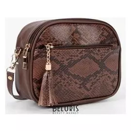 Сумка женская, отдел на молнии, наружный карман, цвет коричневый