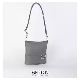 Сумка женская, отдел на молнии, наружный карман, цвет серый