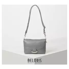 Сумка женская, отдел на молнии, наружный карман, цвет серый