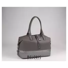 Сумка женская, отдел на молнии, наружный карман, цвет серый