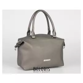 Сумка женская, отдел на молнии, наружный карман, цвет серый