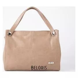 Сумка женская, отдел на молнии, наружный карман, длинный ремень, цвет бежевый