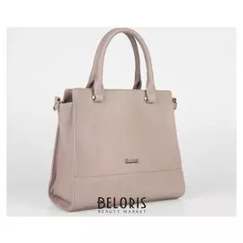 Сумка женская, отдел на молнии, наружный карман, длинный ремень, цвет бежевый