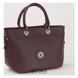 Сумка женская, отдел на молнии, наружный карман, длинный ремень, цвет бордовый