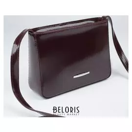 Сумка женская, отдел на молнии, наружный карман, длинный ремень, цвет бордовый