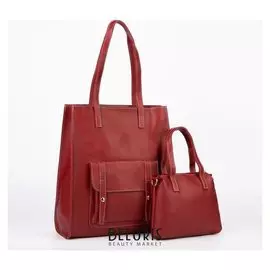 Сумка женская, отдел на молнии, наружный карман, длинный ремень, цвет бордовый