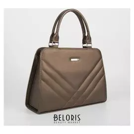 Сумка женская, отдел на молнии, наружный карман, длинный ремень, цвет бронзовый