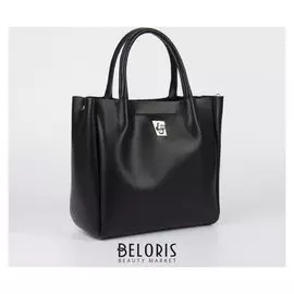 Сумка женская, отдел на молнии, наружный карман, длинный ремень, цвет чёрный