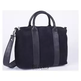 Сумка женская, отдел на молнии, наружный карман, длинный ремень, цвет чёрный