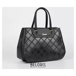 Сумка женская, отдел на молнии, наружный карман, длинный ремень, цвет чёрный