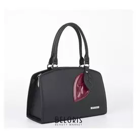 Сумка женская, отдел на молнии, наружный карман, длинный ремень, цвет чёрный