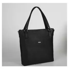 Сумка женская, отдел на молнии, наружный карман, длинный ремень, цвет чёрный