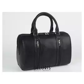 Сумка женская, отдел на молнии, наружный карман, длинный ремень, цвет чёрный