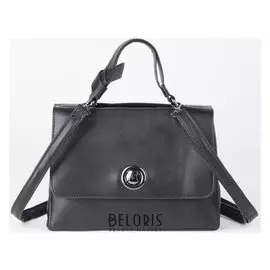 Сумка женская, отдел на молнии, наружный карман, длинный ремень, цвет чёрный