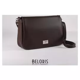 Сумка женская, отдел на молнии, наружный карман, длинный ремень, цвет коричневый