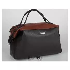 Сумка женская, отдел на молнии, наружный карман, длинный ремень, цвет коричневый