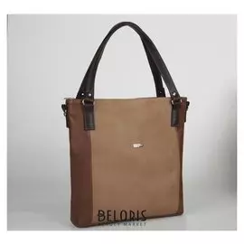 Сумка женская, отдел на молнии, наружный карман, длинный ремень, цвет коричневый