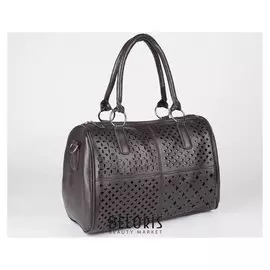 Сумка женская, отдел на молнии, наружный карман, длинный ремень, цвет коричневый