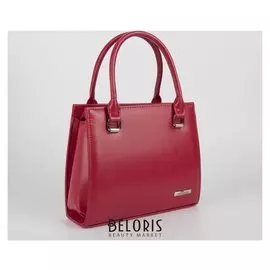 Сумка женская, отдел на молнии, наружный карман, длинный ремень, цвет красный