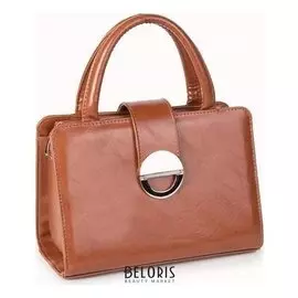 Сумка женская, отдел на молнии, наружный карман, длинный ремень, цвет рыжий