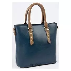 Сумка женская, отдел на молнии, наружный карман, длинный ремень, цвет синий