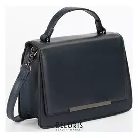 Сумка женская, отдел на молнии, наружный карман, длинный ремень, цвет синий