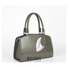 Сумка женская, отдел на молнии, наружный карман, длинный ремень, цвет зелёный