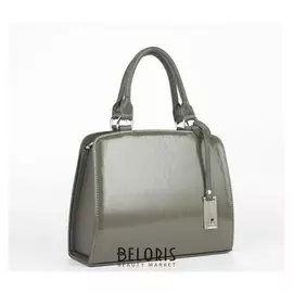 Сумка женская, отдел на молнии, наружный карман, длинный ремень, цвет зелёный