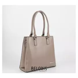 Сумка женская, отдел на молнии, наружный карман, регулируемый ремень, цвет бежевый